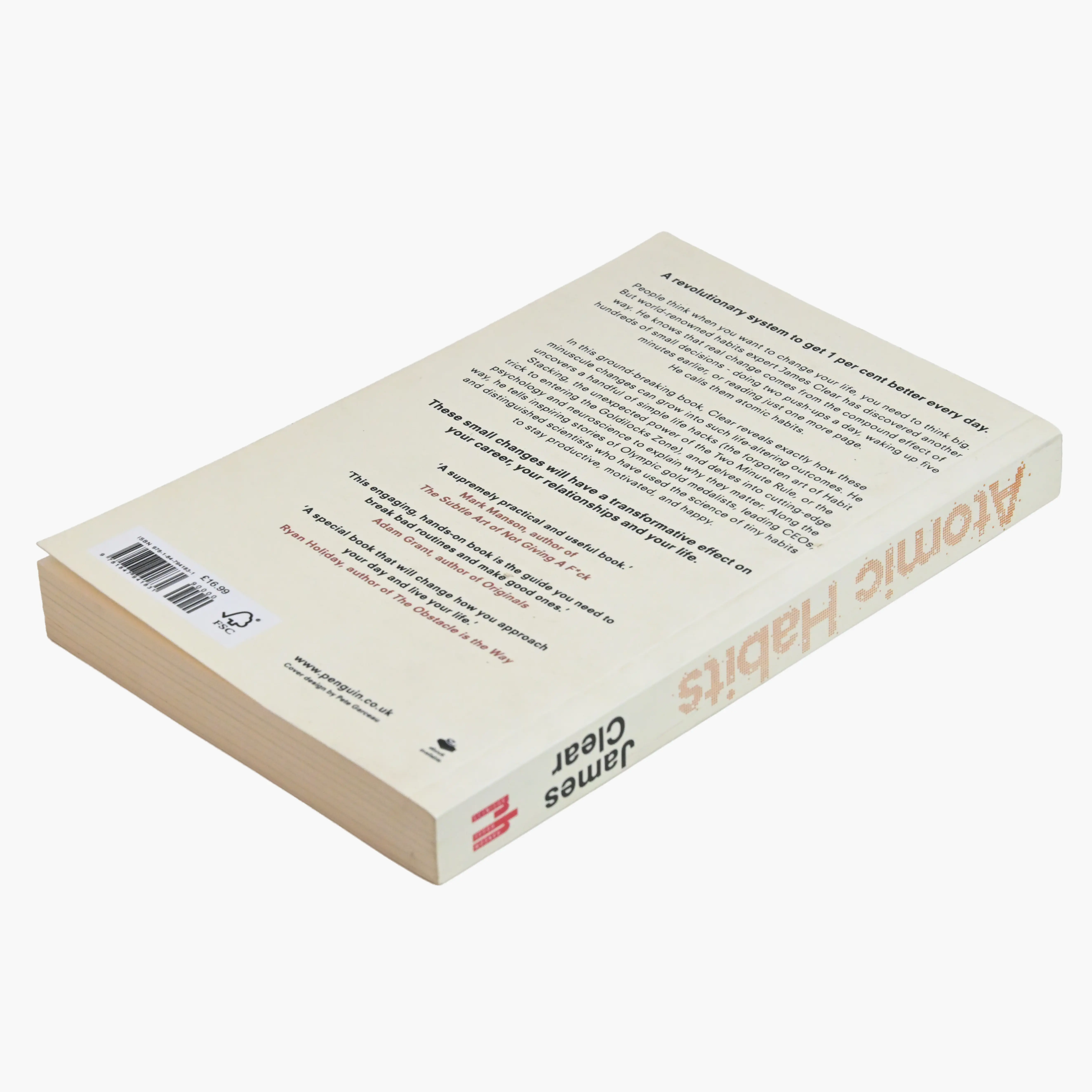 Bound volume with a clean square spine and printed cover
